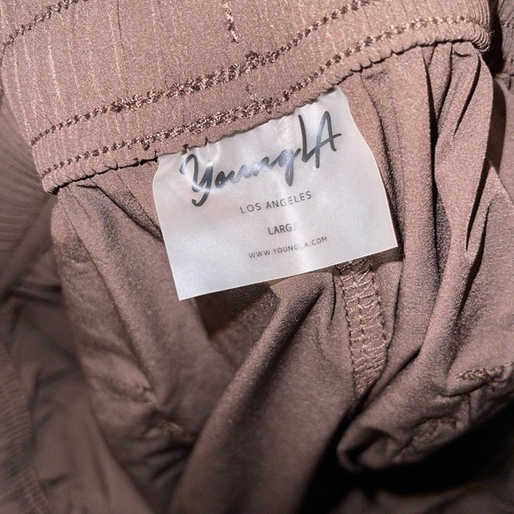 YoungLA Women’s Brown Windbreaker Cargo Joggers L - Picture 6 of 6
